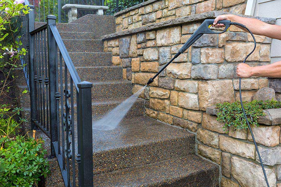 pressure washing house concrete stairways tallahassee fl